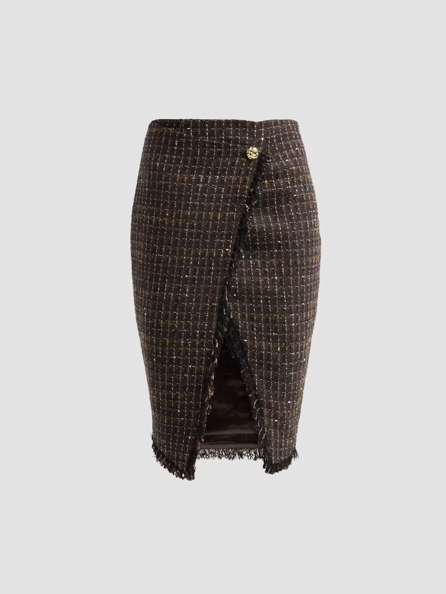 Nova Tweed Midi Skirt by Generation Love