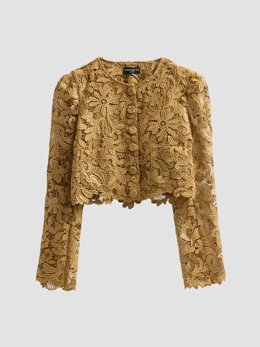 Baila Lace Metallic Jacket by Generation Love