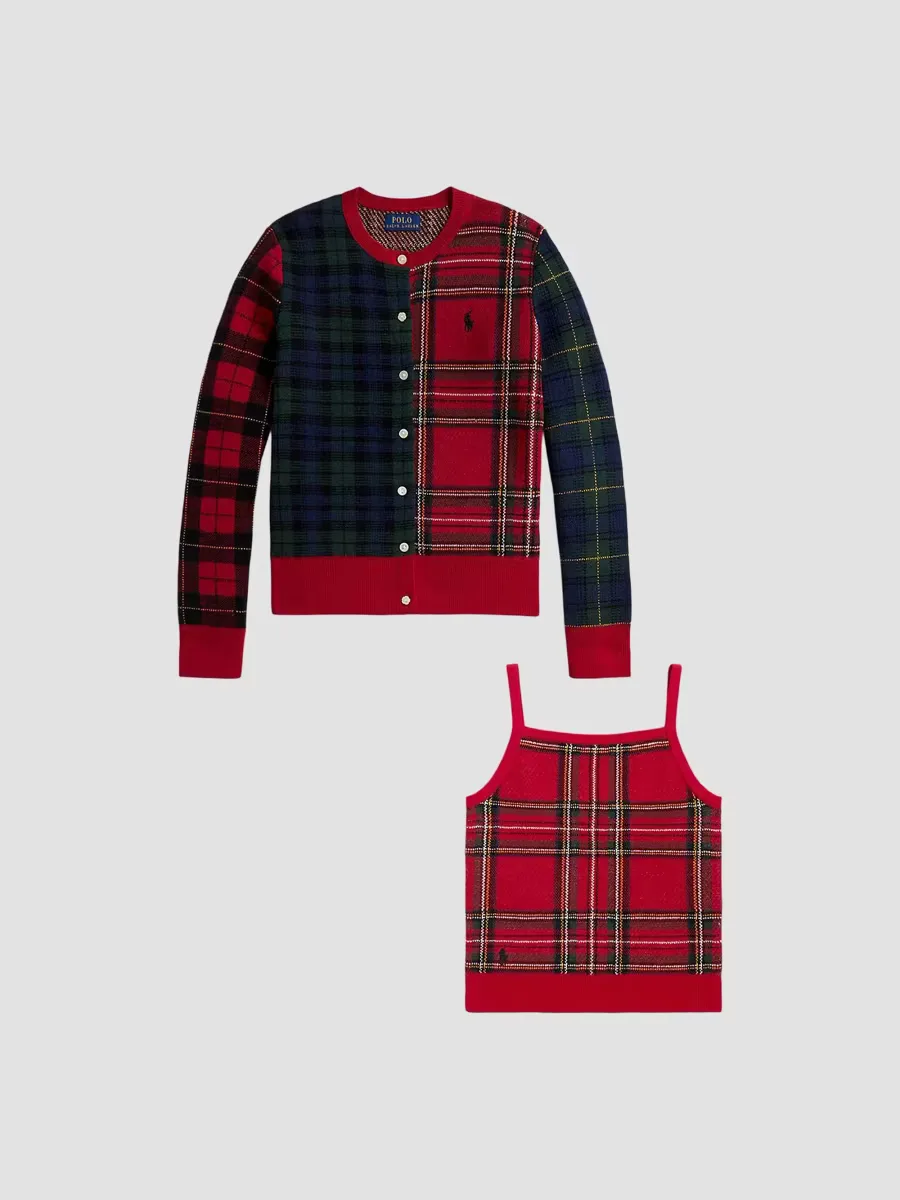 Cotton-Wool Cardigan & Tank Top Set by Polo Ralph Lauren