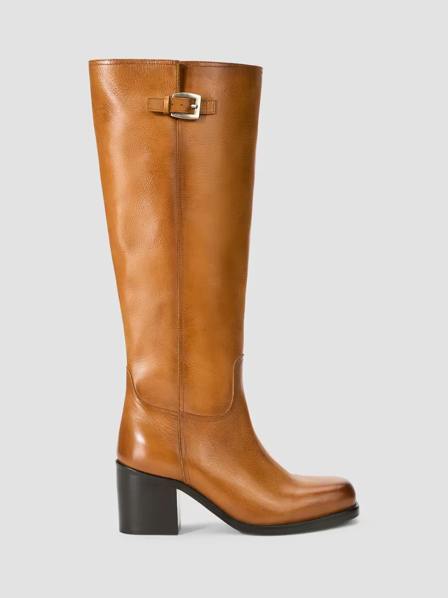 Brooklyn Leather Knee-High Boots by STAUD