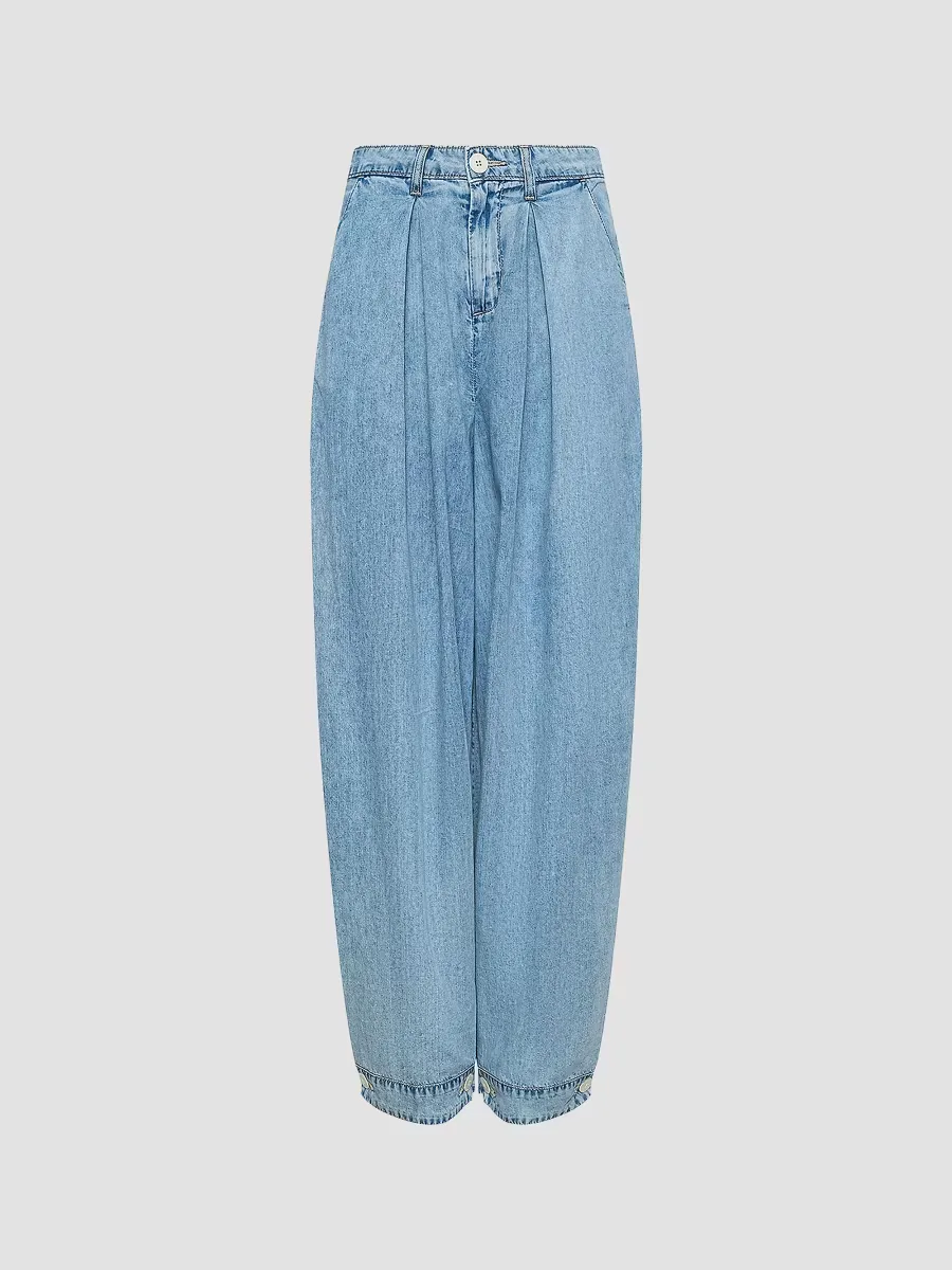 Elias High-Rise Convertible Wide-Leg Jeans by L'AGENCE