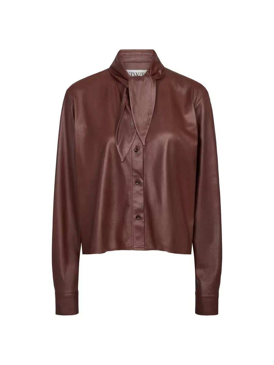 Tieneck Leather Shirt by TWP