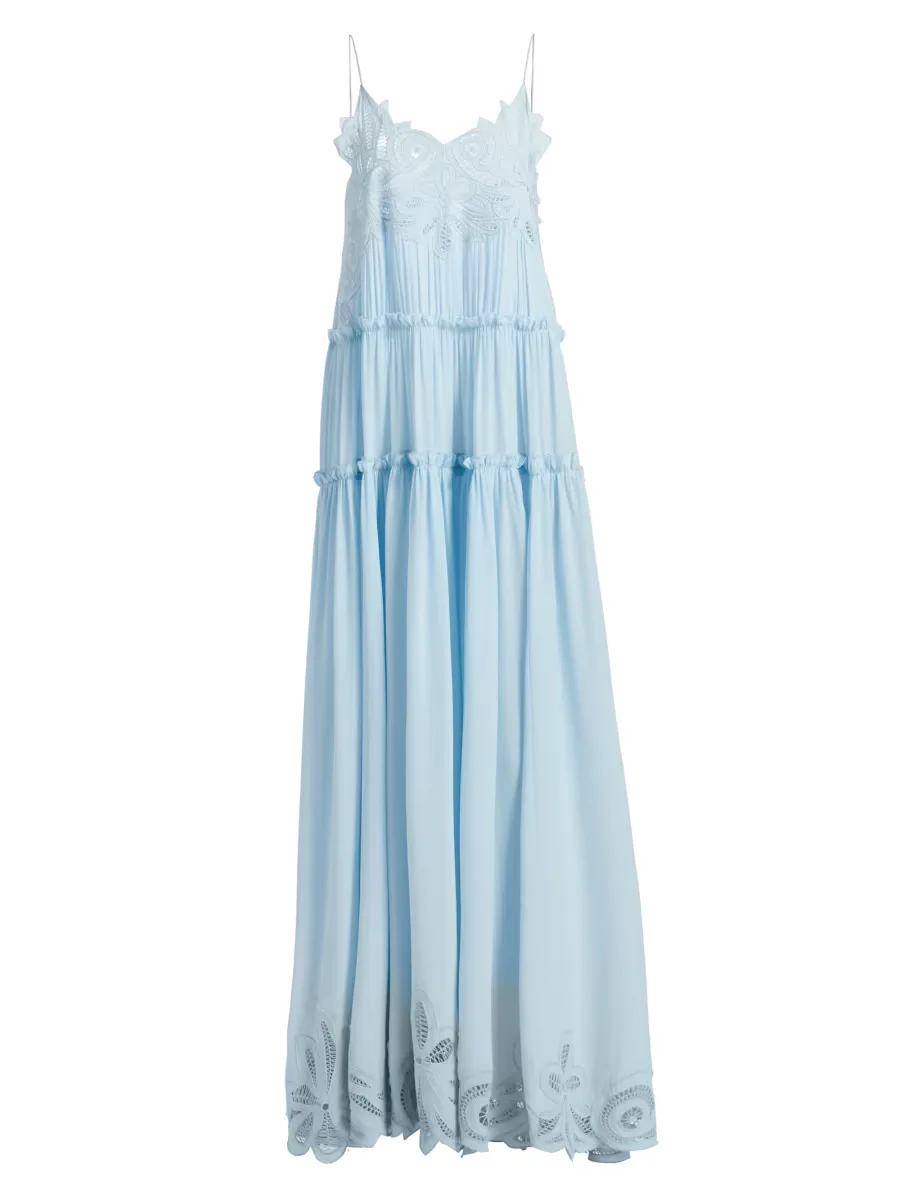 Filippa Silk Tiered Gown by Ulla Johnson