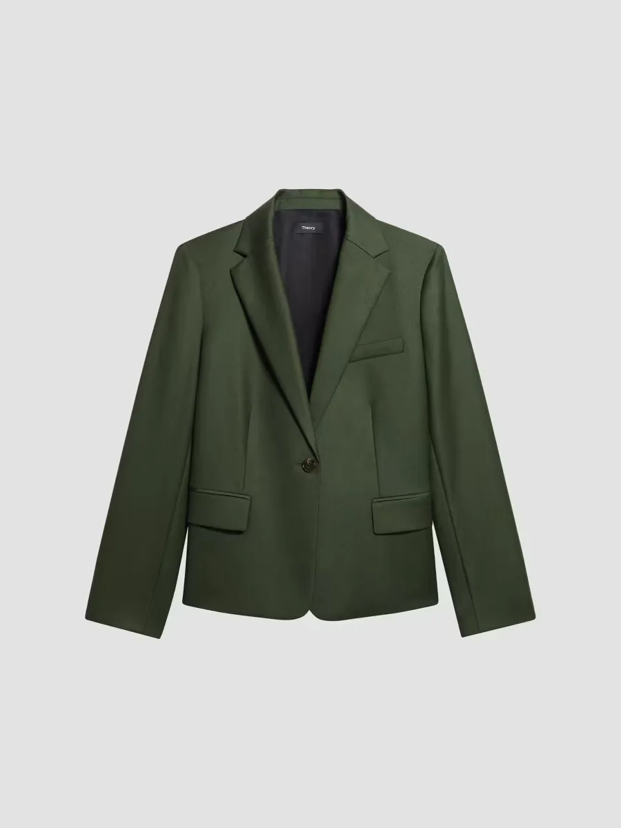 Virgin Wool Single-Breasted Jacket