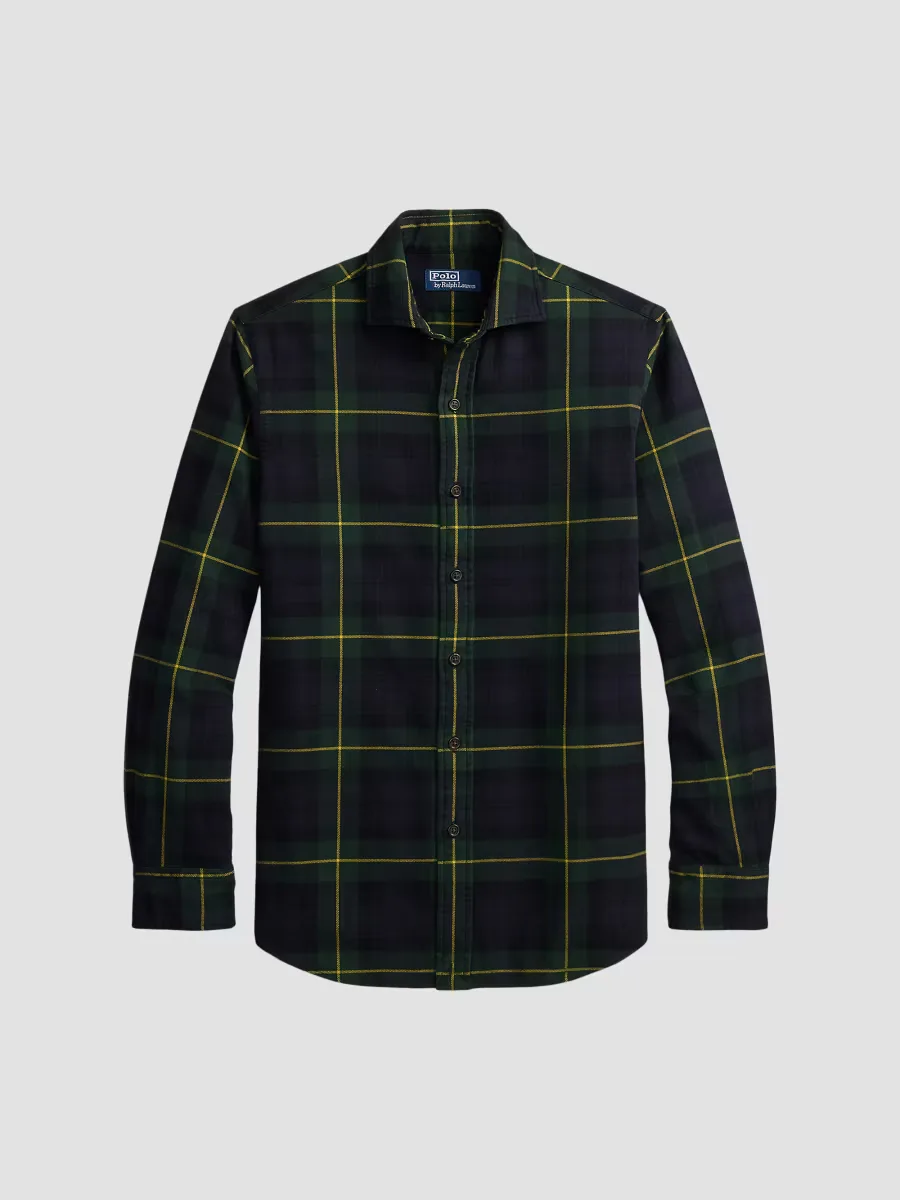 Classic-Fit Plaid Flannel Shirt