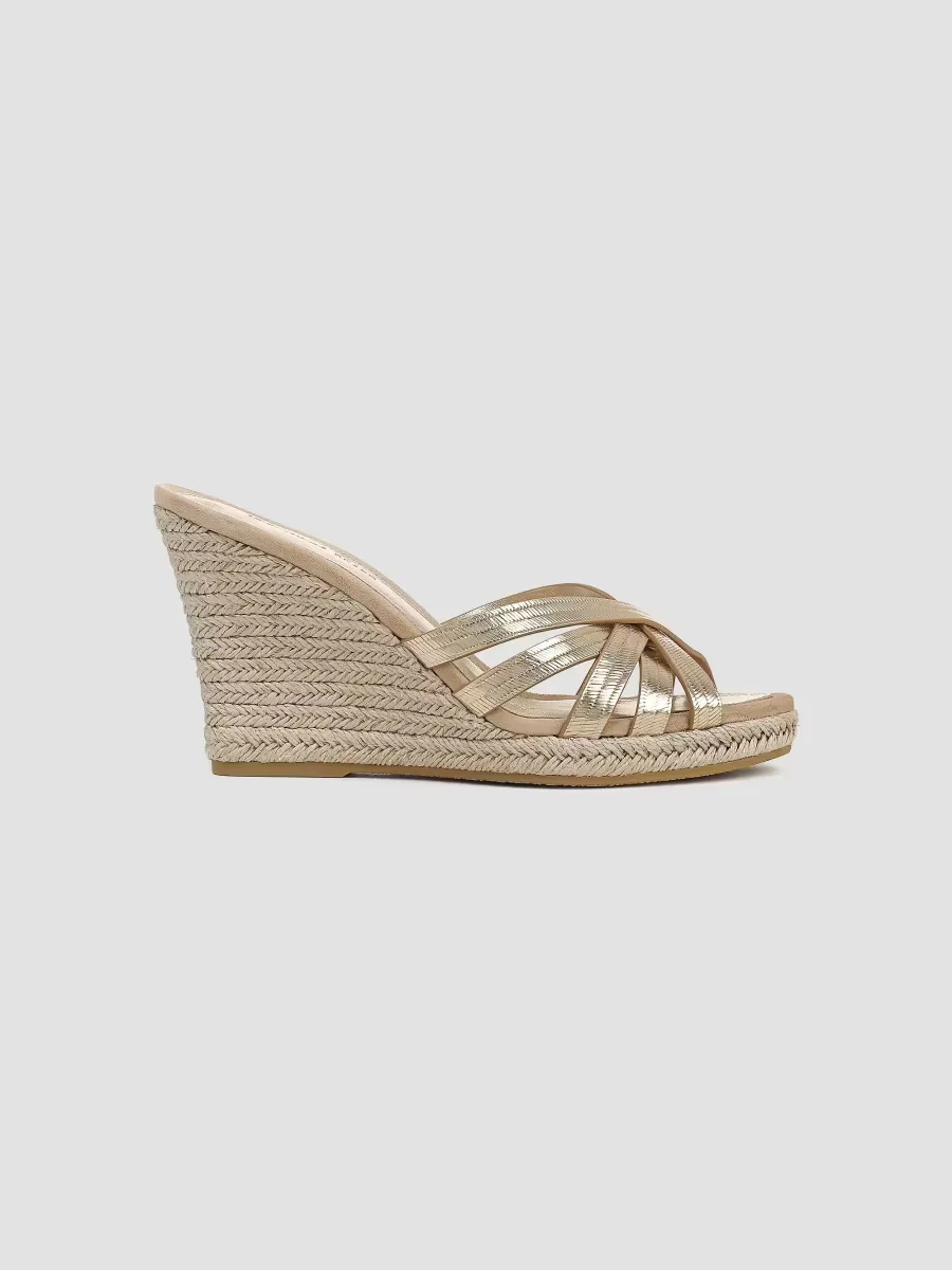 Phylina 90MM Leather Espadrille Wedge Mules by Veronica Beard