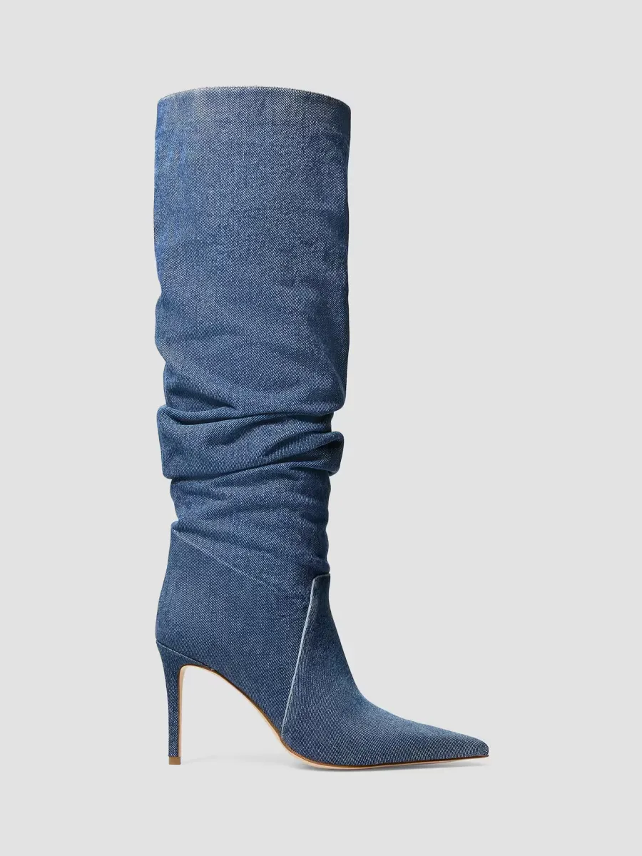 Dawn 90MM Denim Knee-High Boots
