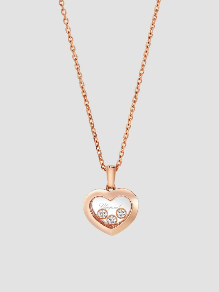 Happy Diamonds Icons 18K Rose Gold & Diamond Heart Pendant Necklace by Chopard
