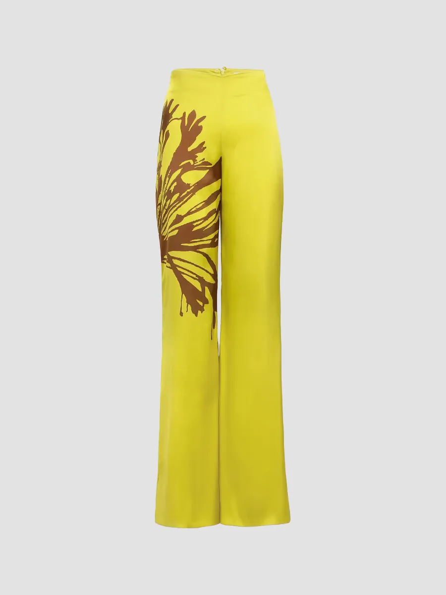 Andie Dandelion Print Silk Pants by Silvia Tcherassi