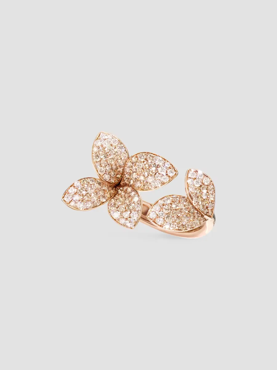 Giardini Segreti 18K Rose Gold & 1.33 TCW Diamond Floral Cuff Ring by Pasquale Bruni
