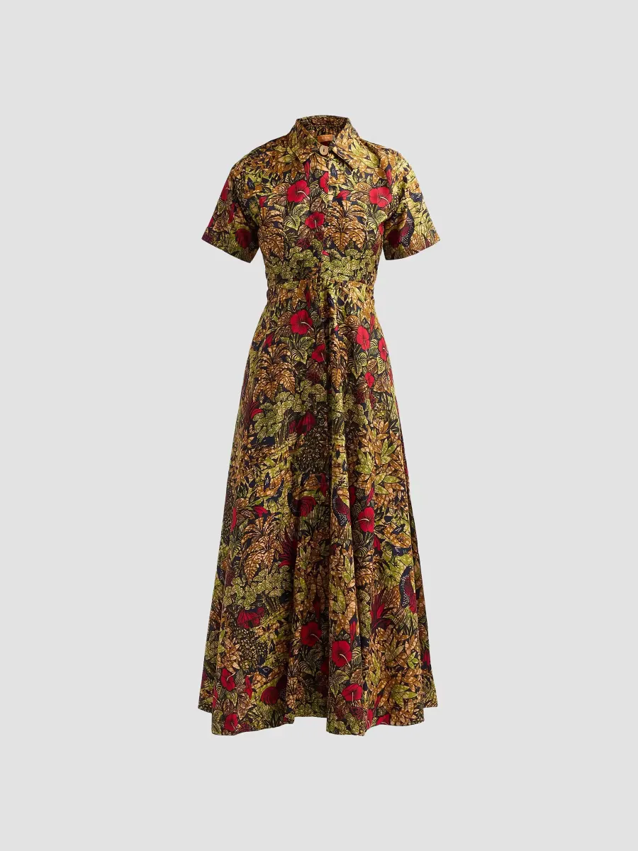 Feyi Printed Cotton Dress by Elisamama