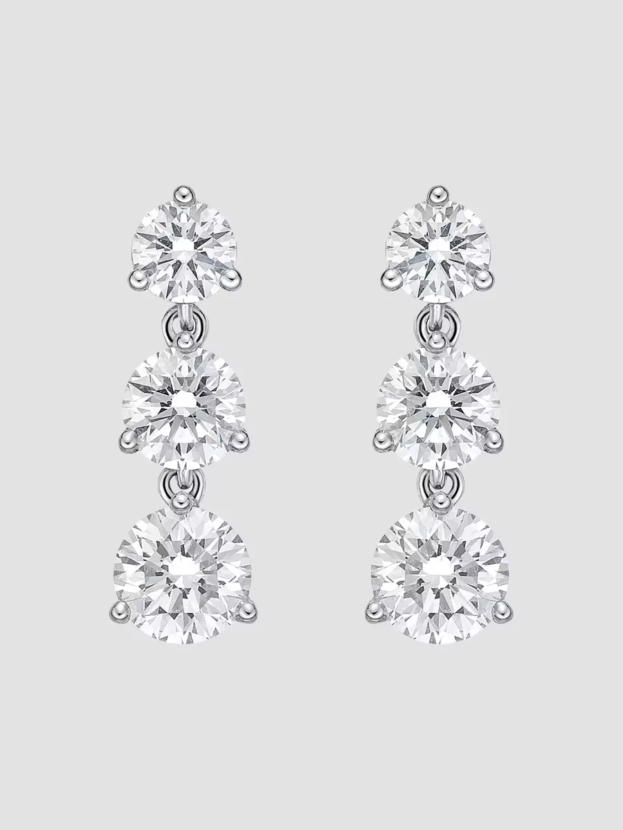 18K White Gold & 1.44 TCW Diamond Drop Earrings by Memoire