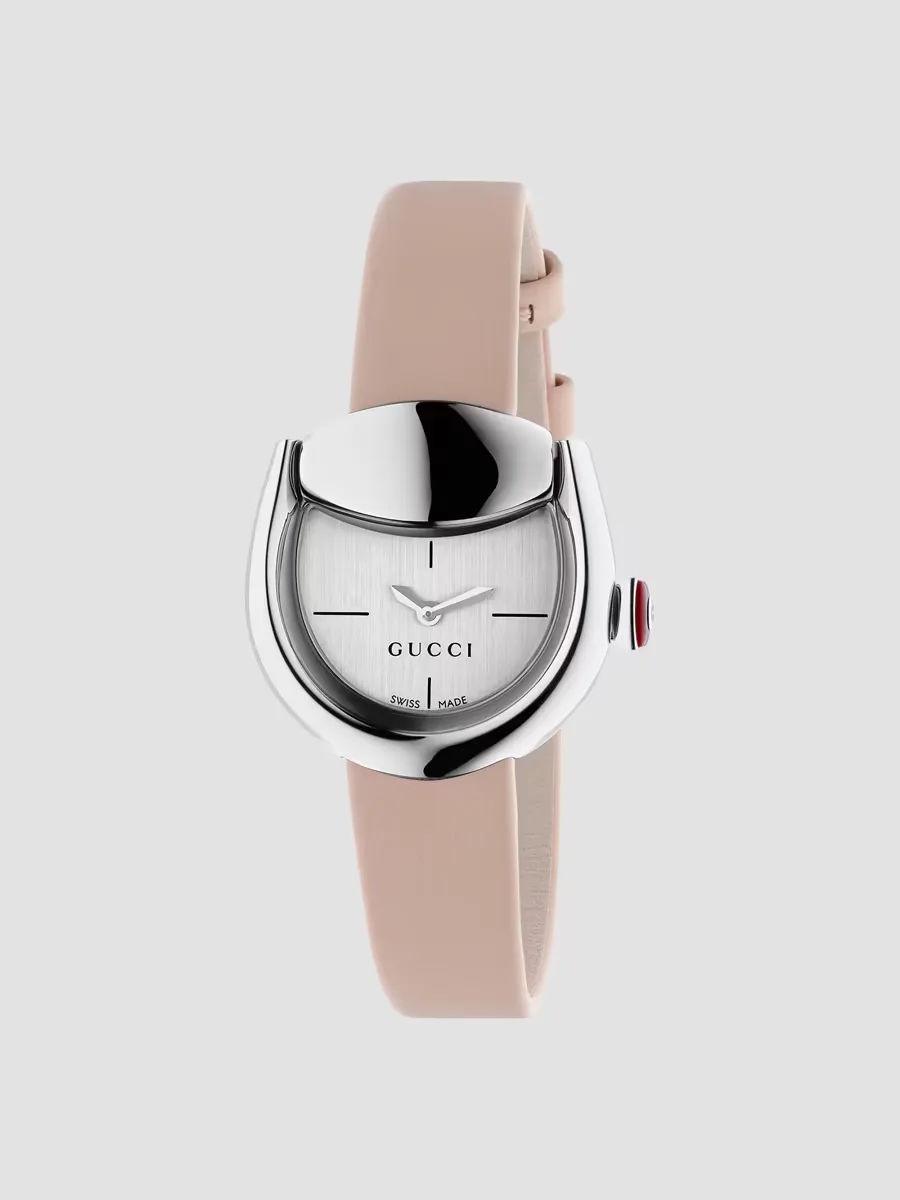 Horsebit Stainless Steel & Leather Strap Watch 23MM x 27MM by Gucci