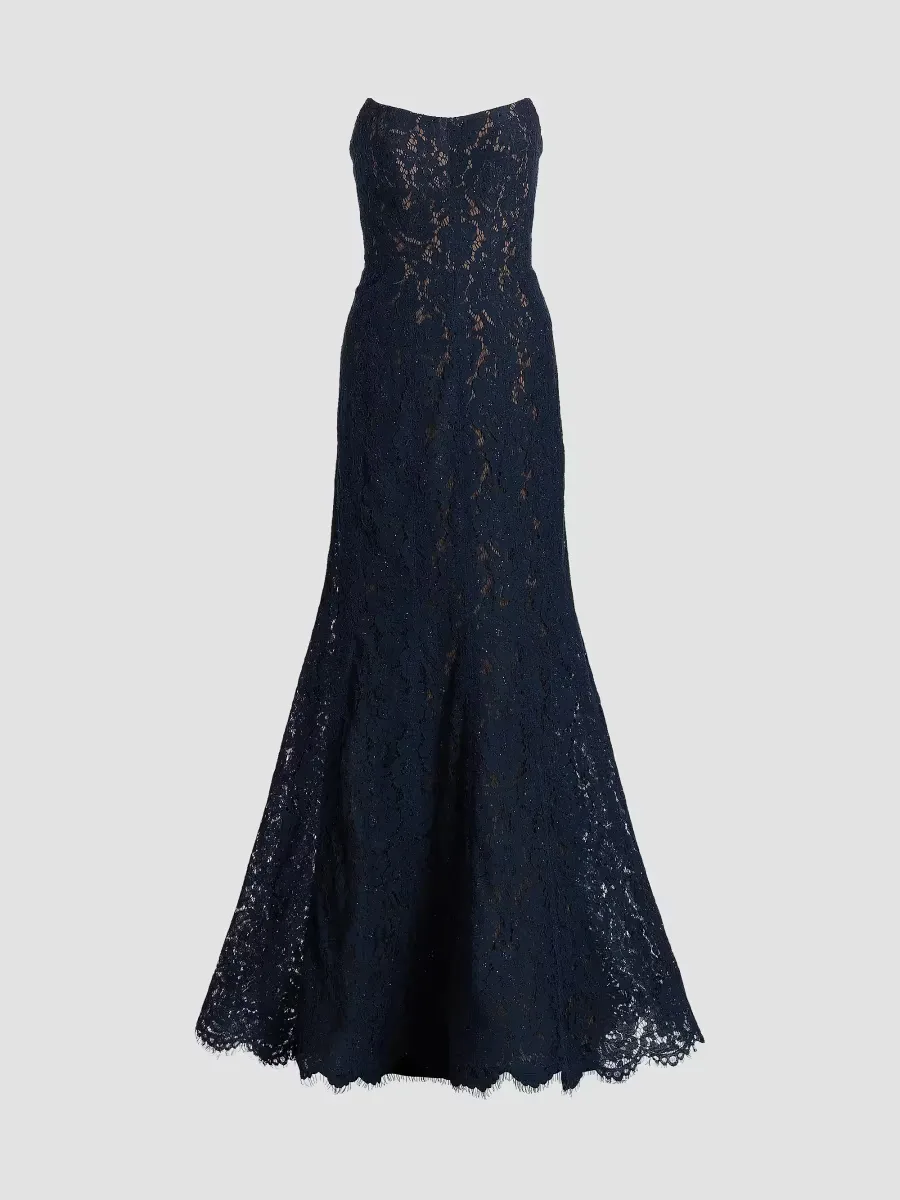 Strapless Lace Mermaid Gown