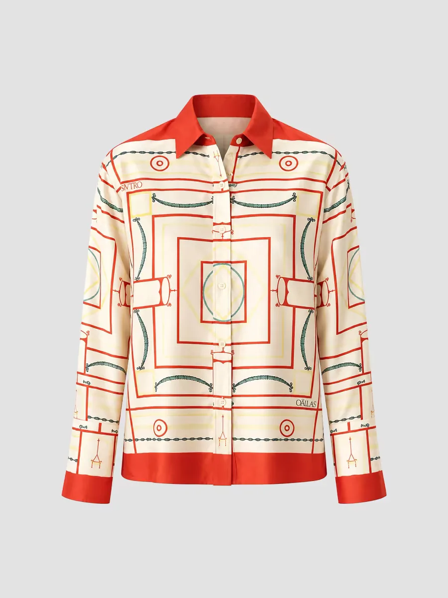 Paulina Silk Print Shirt by Callas Milano