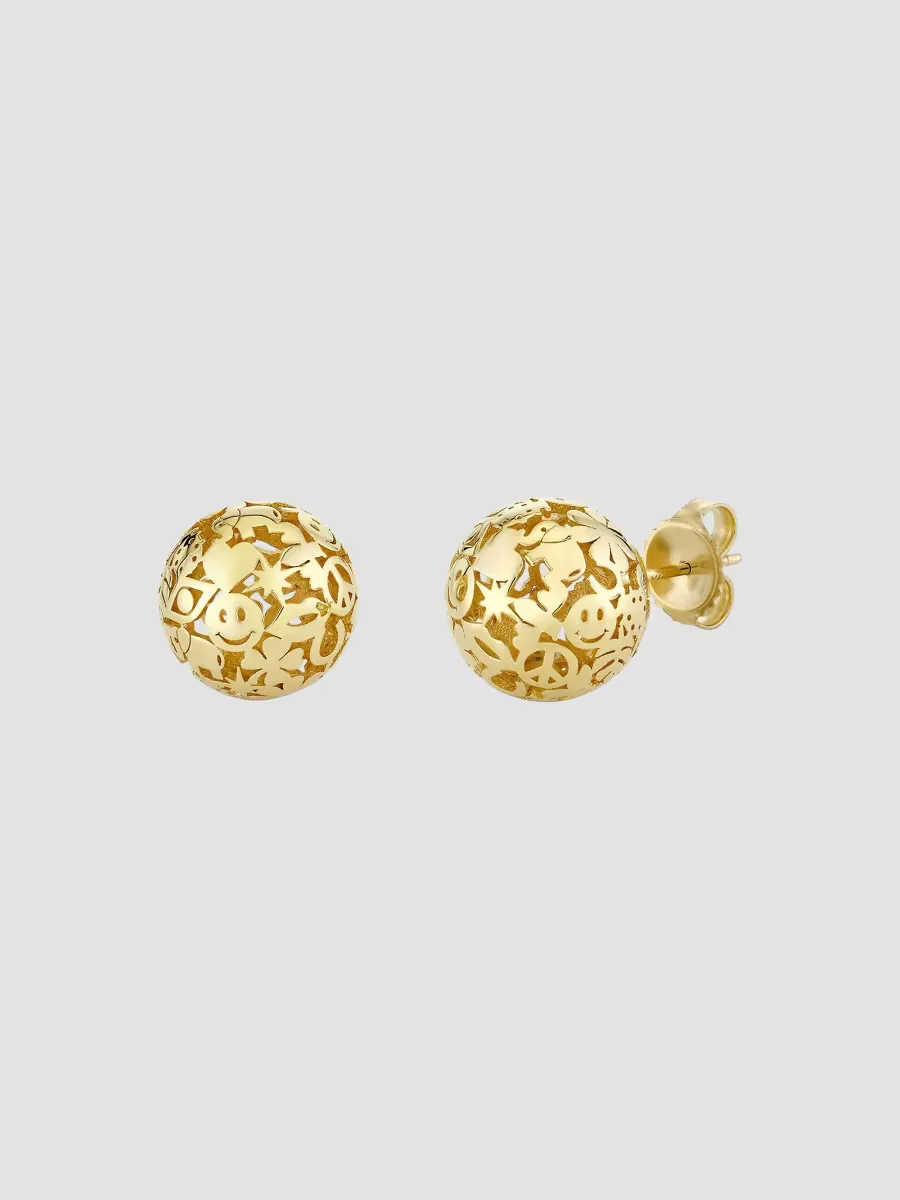 Icon 14K Yellow Gold Stud Earrings by Sydney Evan