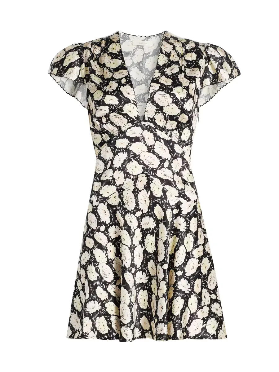 Dianne Floral V-Neck Minidress by DEN