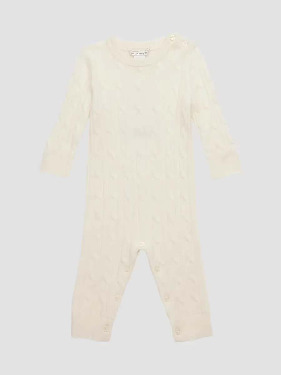 Cable-Knit Cashmere Coverall by Sofia Cashmere