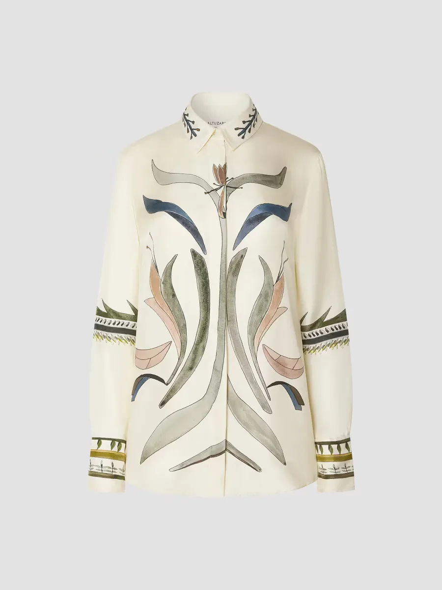 Chika Printed Silk Top by Altuzarra