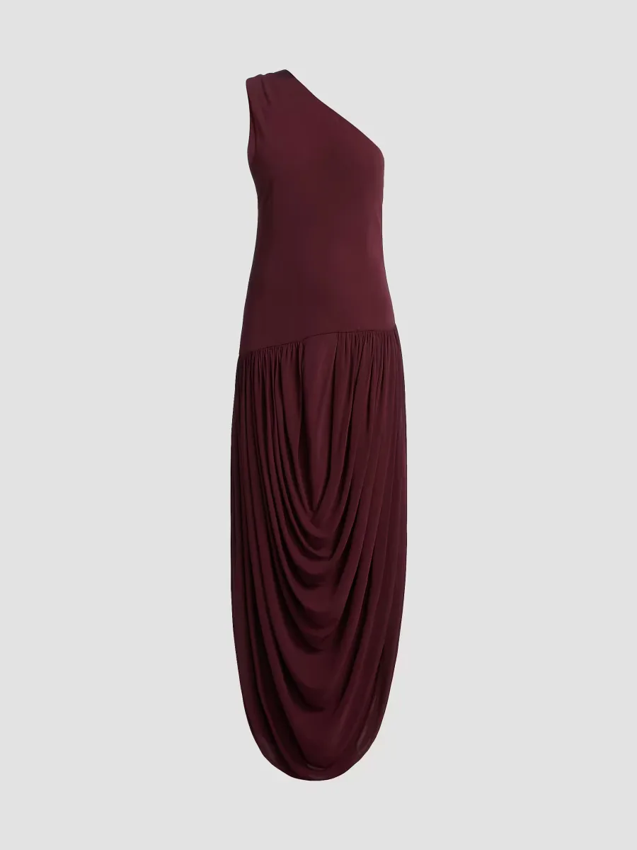 The Mila Draped One-Shoulder Maxi Dress by Brandon Maxwell
