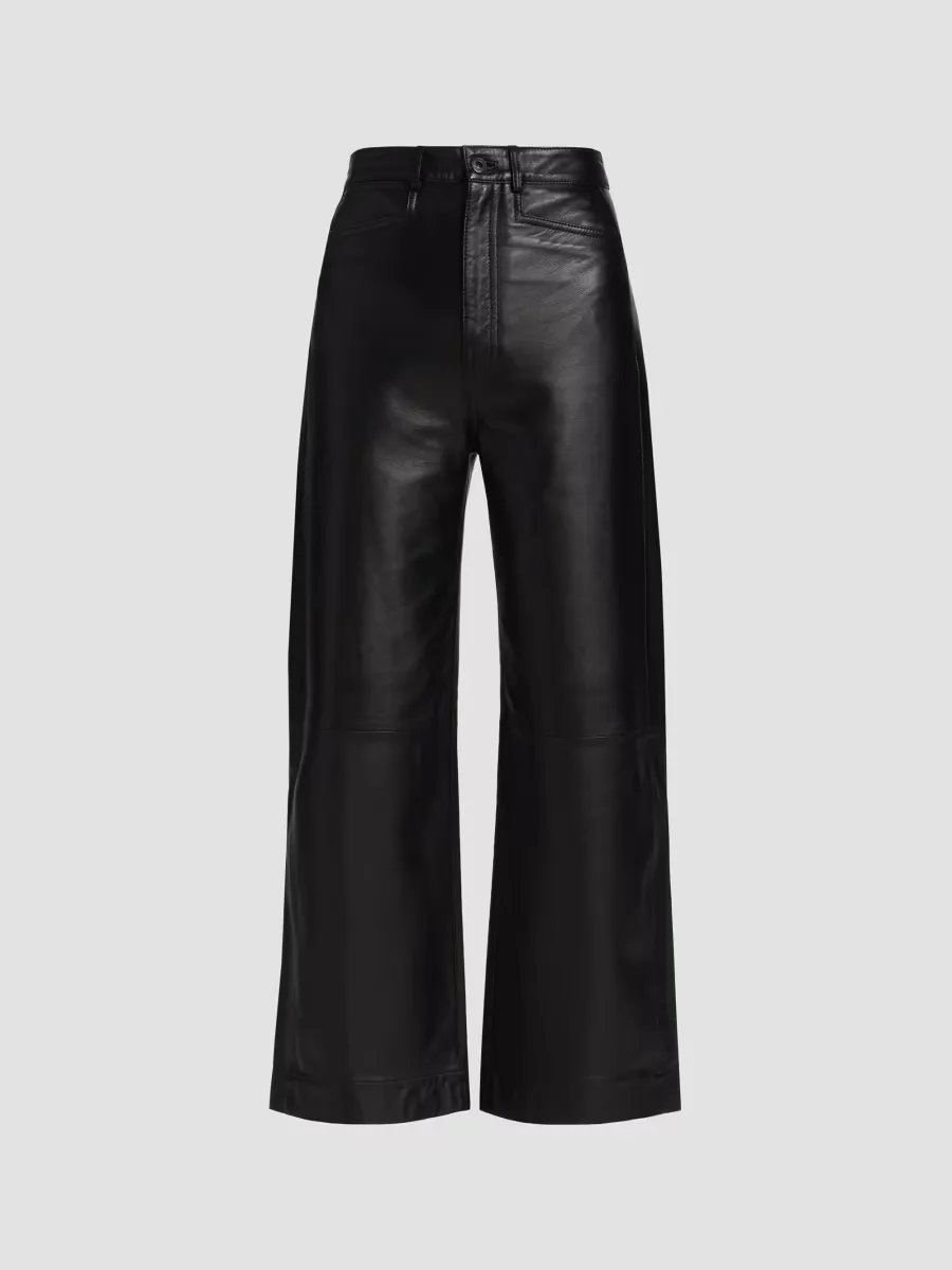 Proenza Schouler White Label Nappa Leather Wide-Leg Culottes by Proenza Schouler