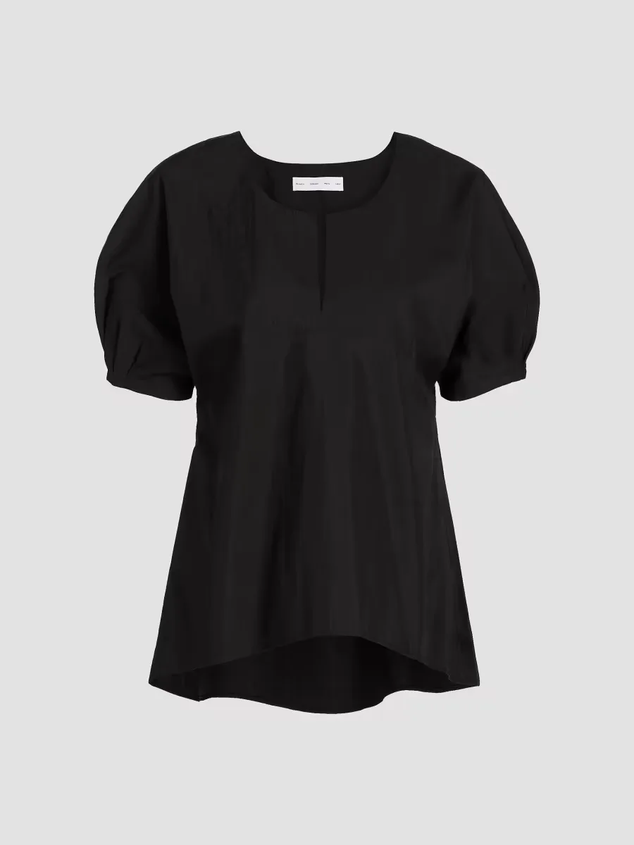 Proenza Schouler White Label Tia Split Neck Cotton-Blend Top by Proenza Schouler