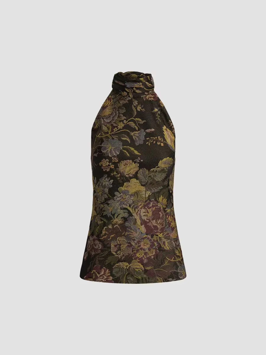 Ralph Lauren Collection Chilton Tapestry Halter Top by Ralph Lauren