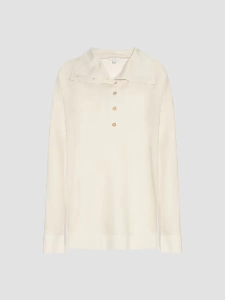 Piqu Virgin Wool-Silk Blend Sweater by Malo