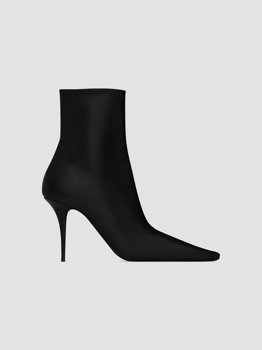 Ashley Booties in Smooth Leather by Saint Laurent