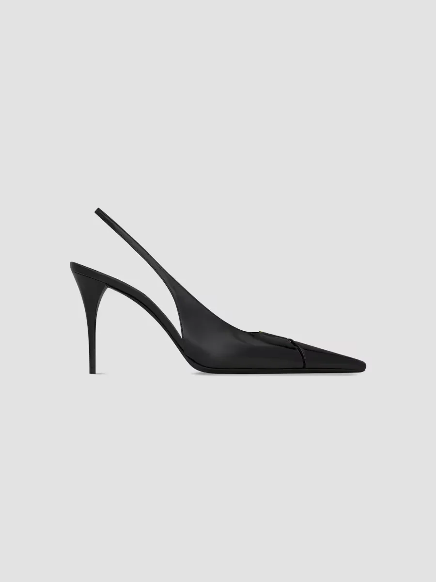 Babylone Breteuil Slingback Pumps in Smooth Leather