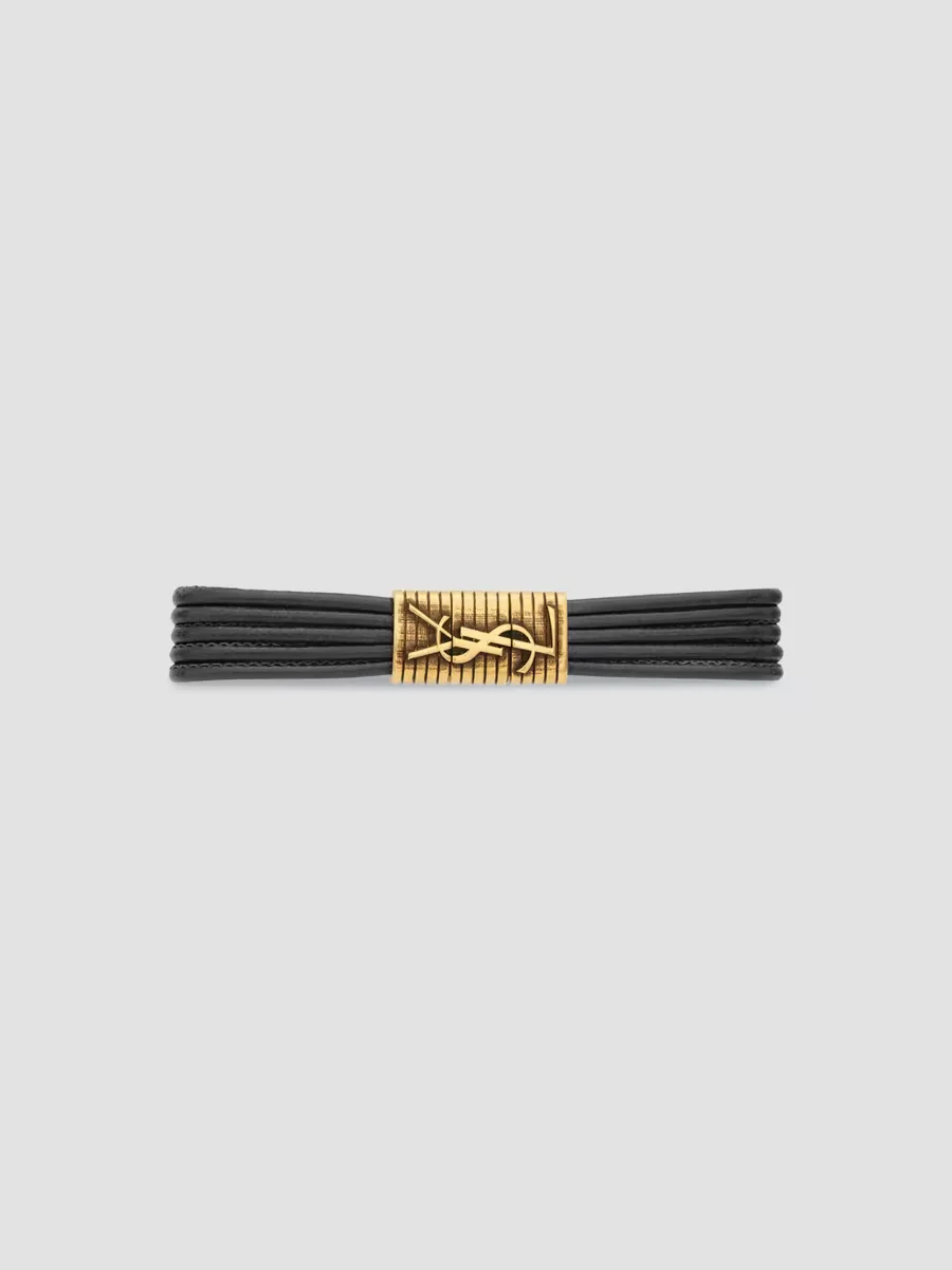 Cassandre Cord Bracelet in Leather and Metal