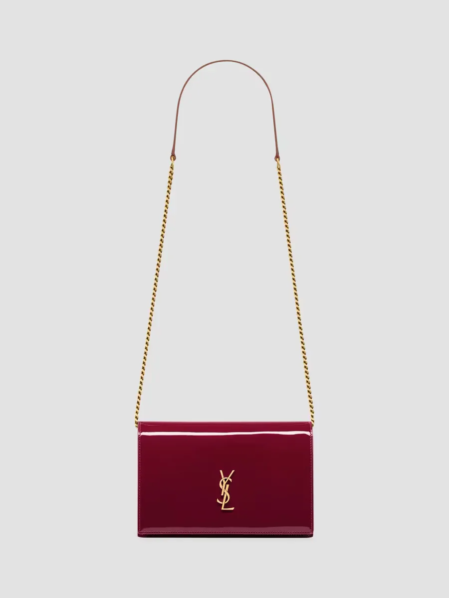 Cassandre Envelope Chain Wallet in Patent Leather