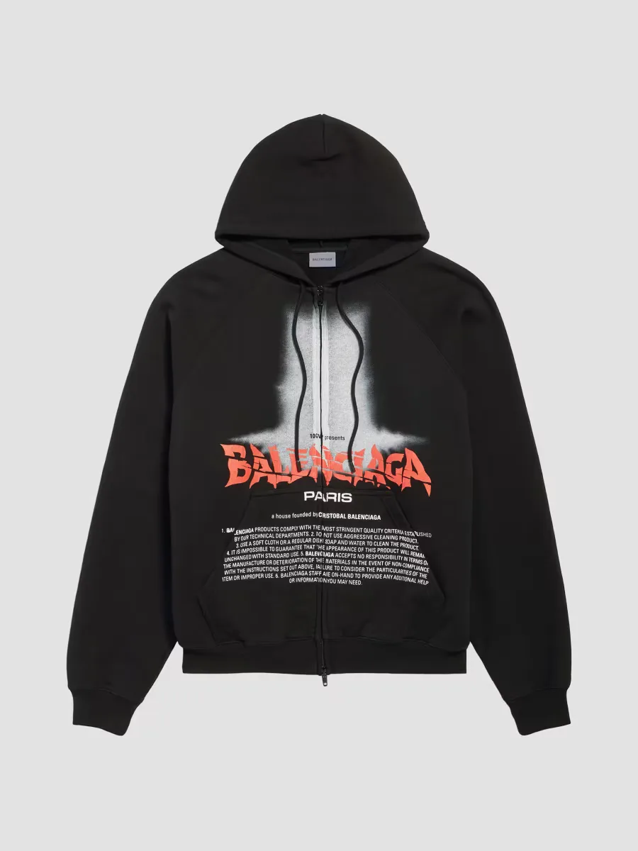 The Door Oversized Zip-Up Hoodie by Balenciaga