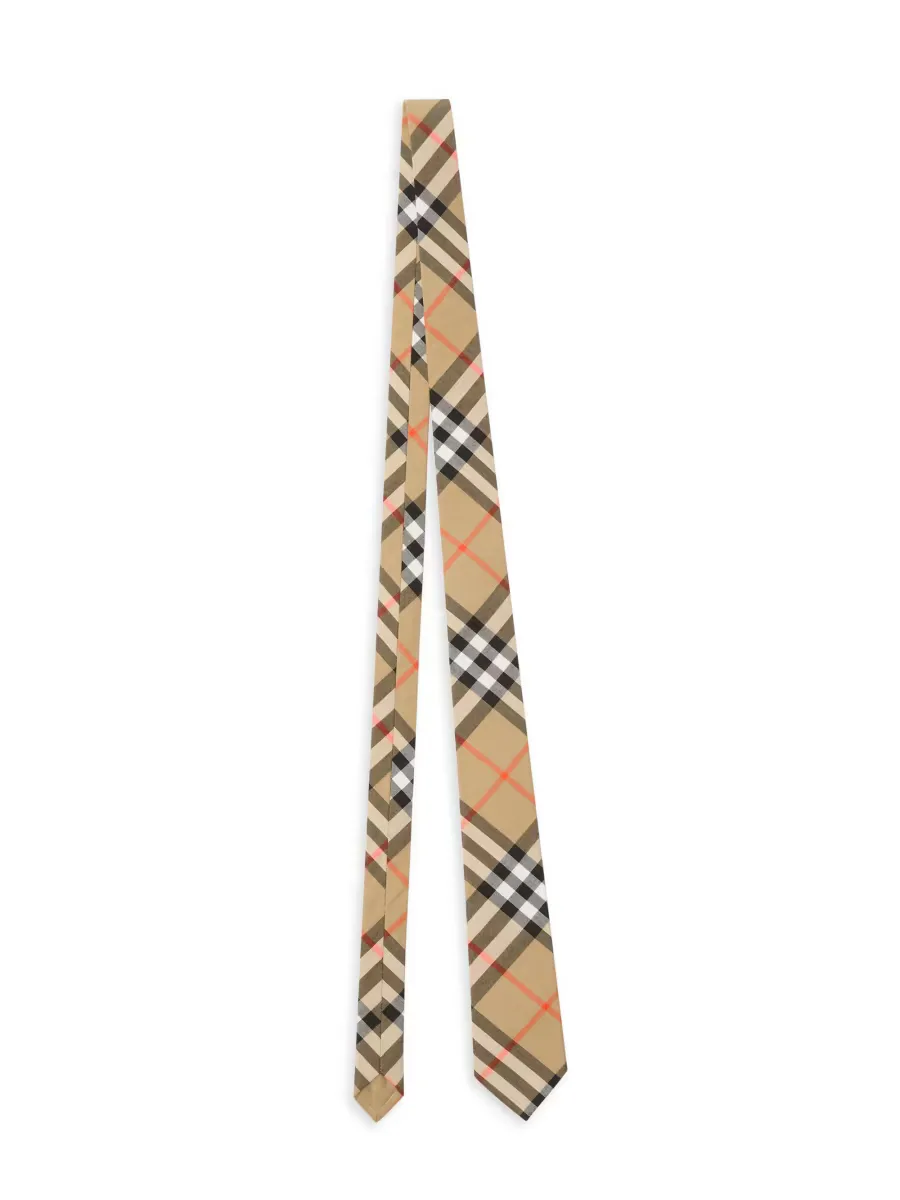 Cotton Check Tie by Burberry