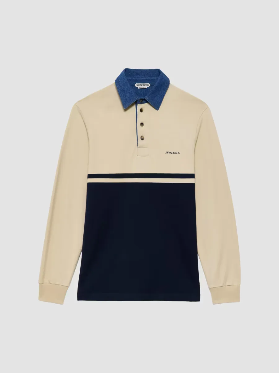 Contrast Collar Polo Shirt by JW Anderson