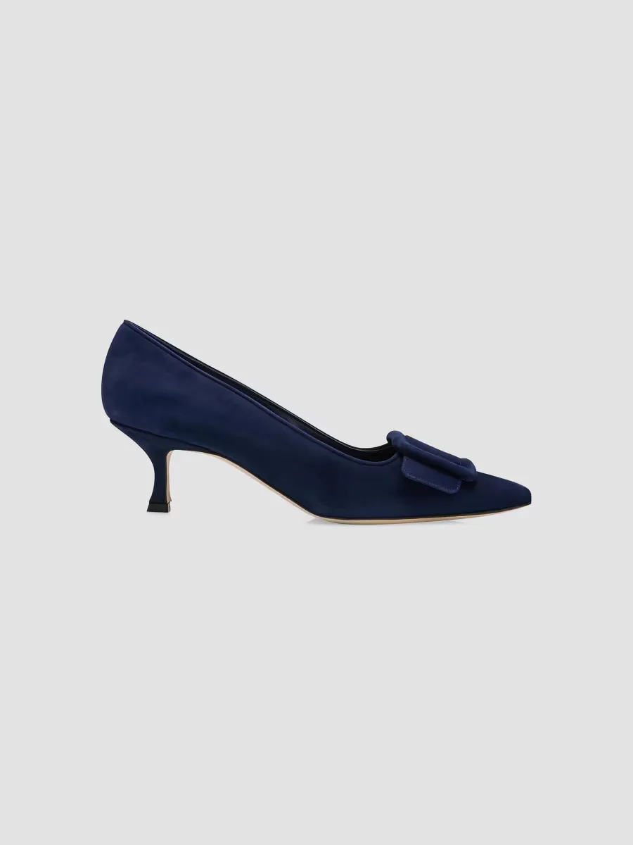 Maysale 50MM Suede Buckle Pumps