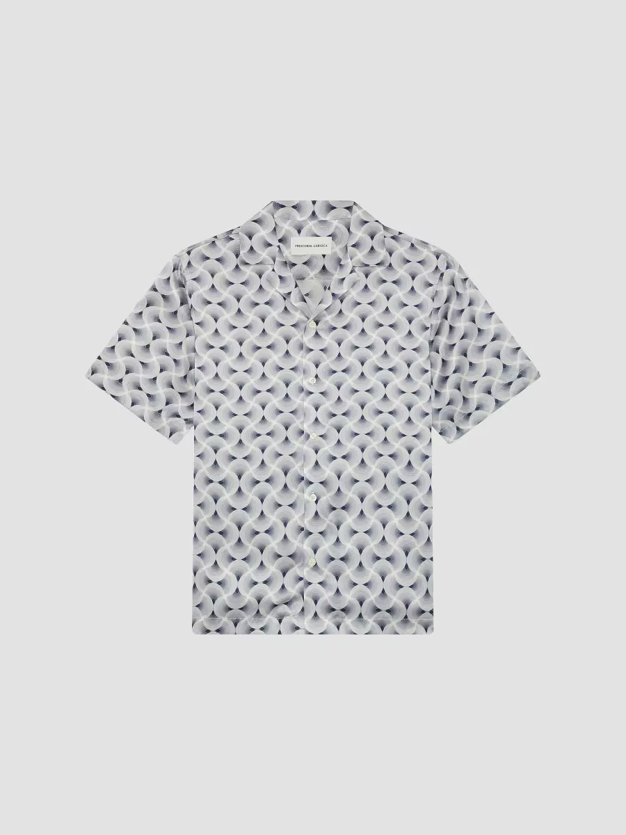 Roberto Espiral Print Silk Shirt by Frescobol Carioca