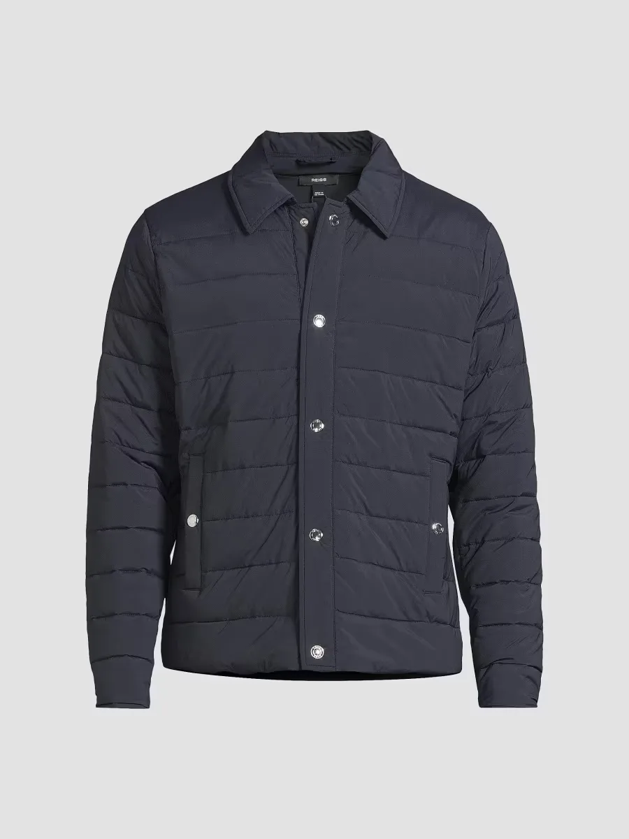 Harrison Quilted Snap-Front Jacket by Reiss