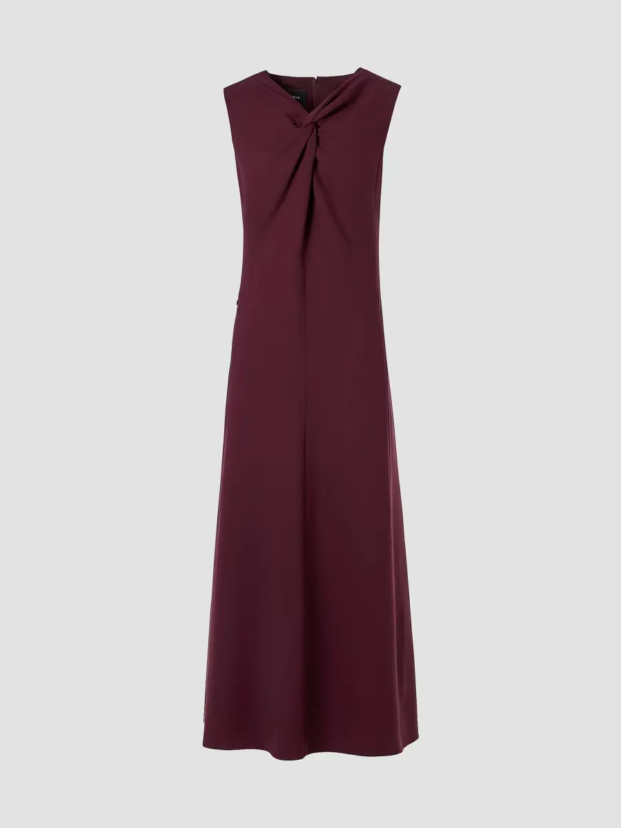Wool-Blend Knot A-Line Midi-Dress by Akris