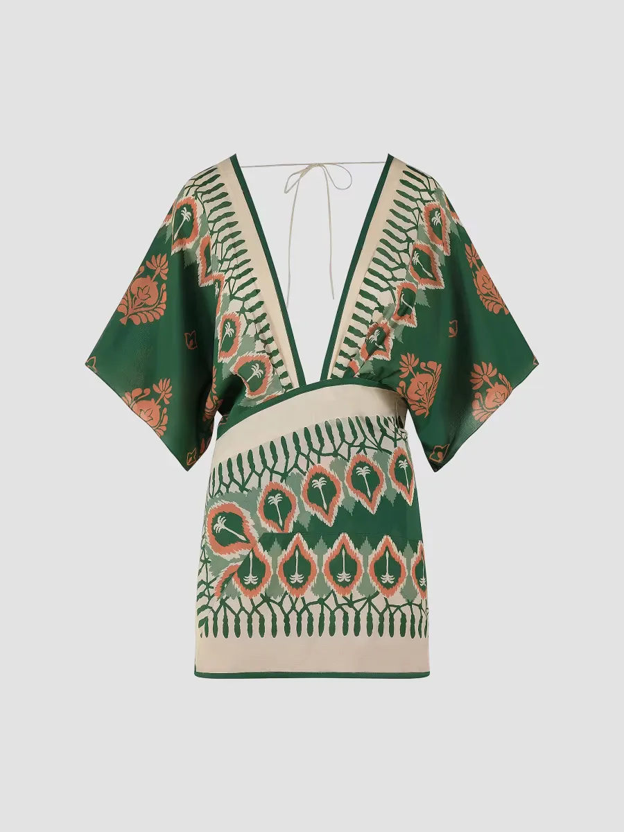 Inundada De Color Cotton Minidress by Johanna Ortiz