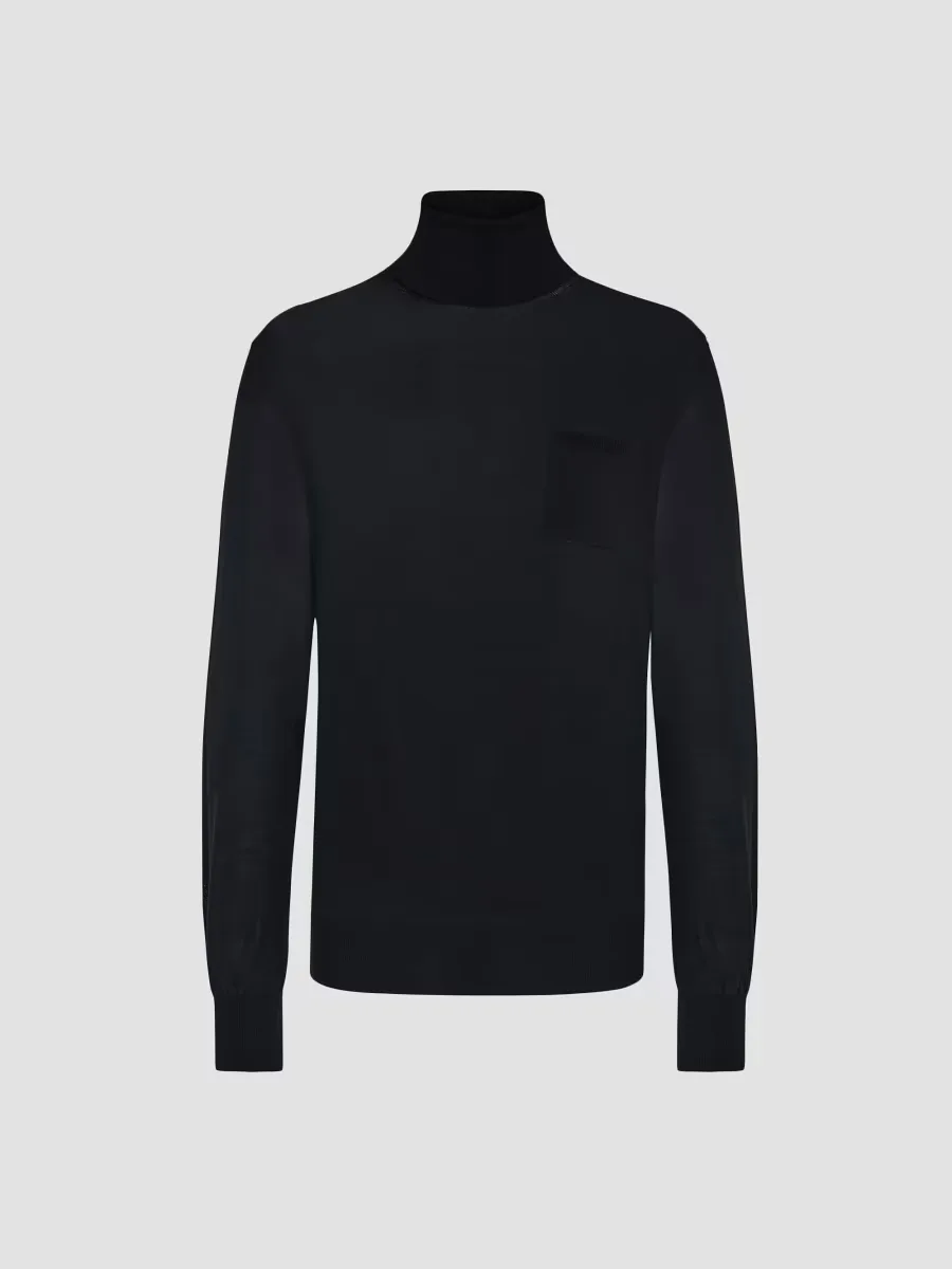 Mock Turtleneck Wool Sweater by Ferragamo