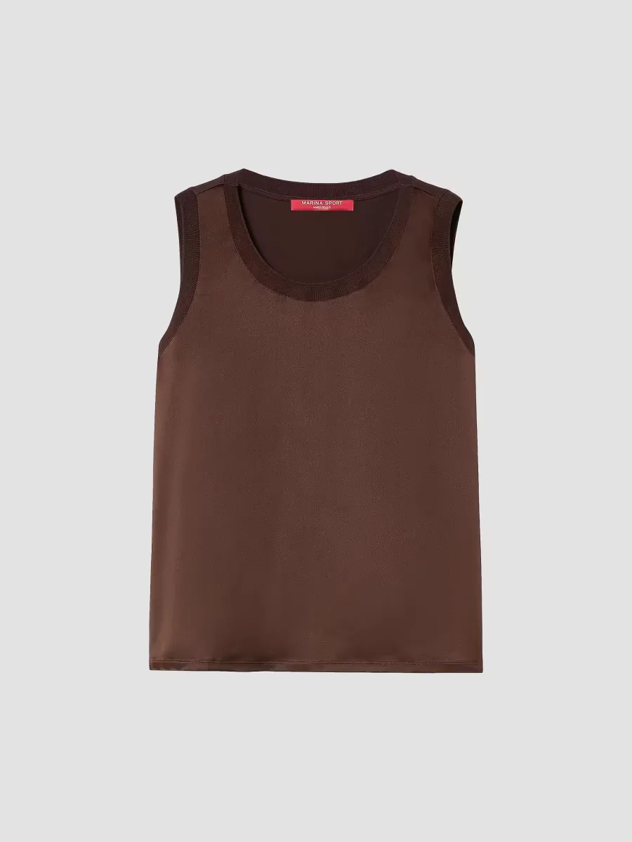 Jersey and Satin Top by Marina Rinaldi