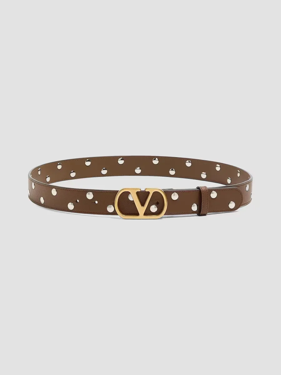 Vlogo Signature Belt in Shiny Calfskin 30 mm