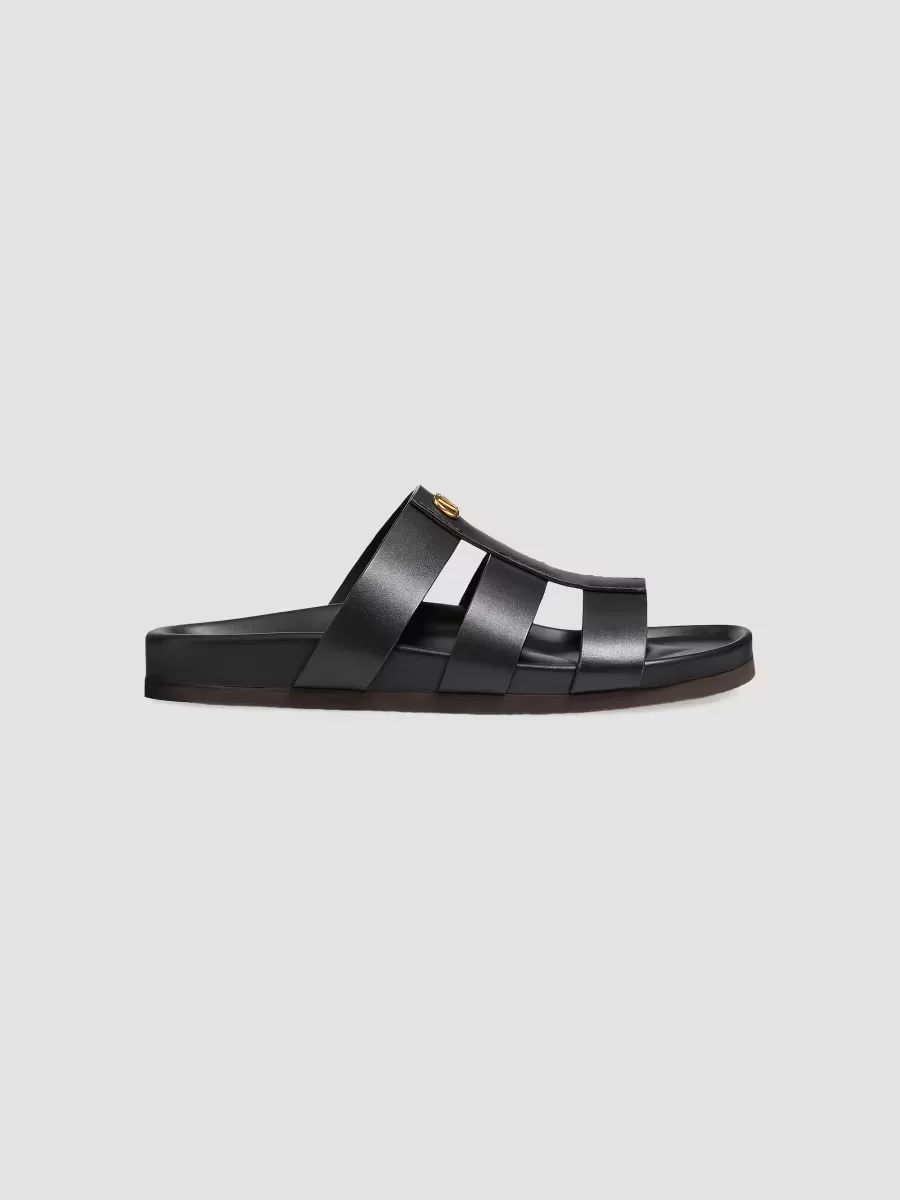 Studshield Slide Sandals in Calfskin
