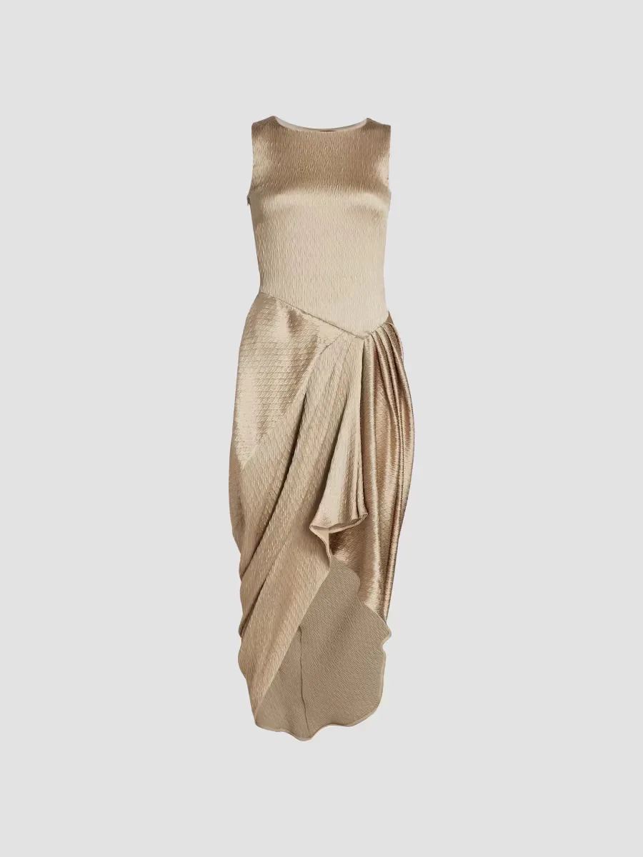 Giorgio Armani Textured Draped Dress by Armani