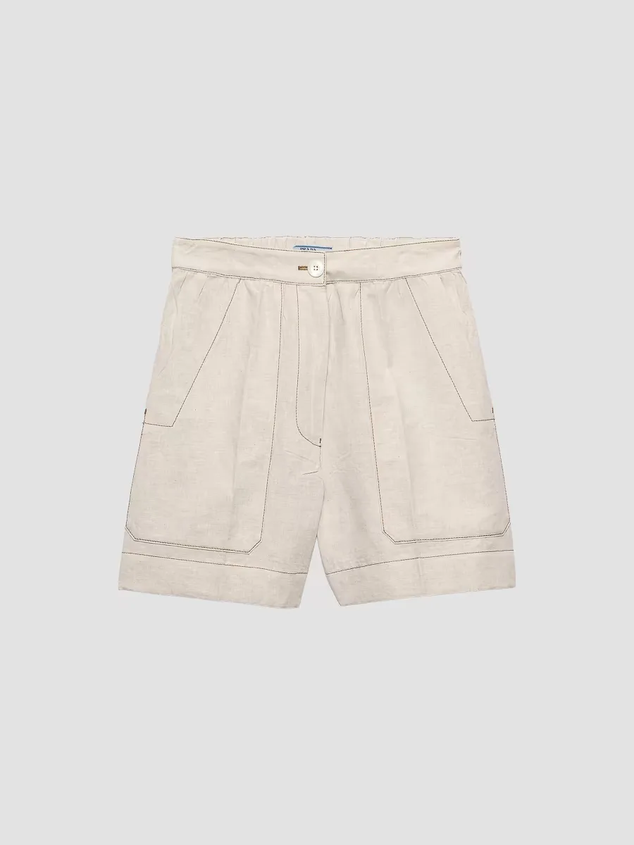 Chambray Shorts by Prada
