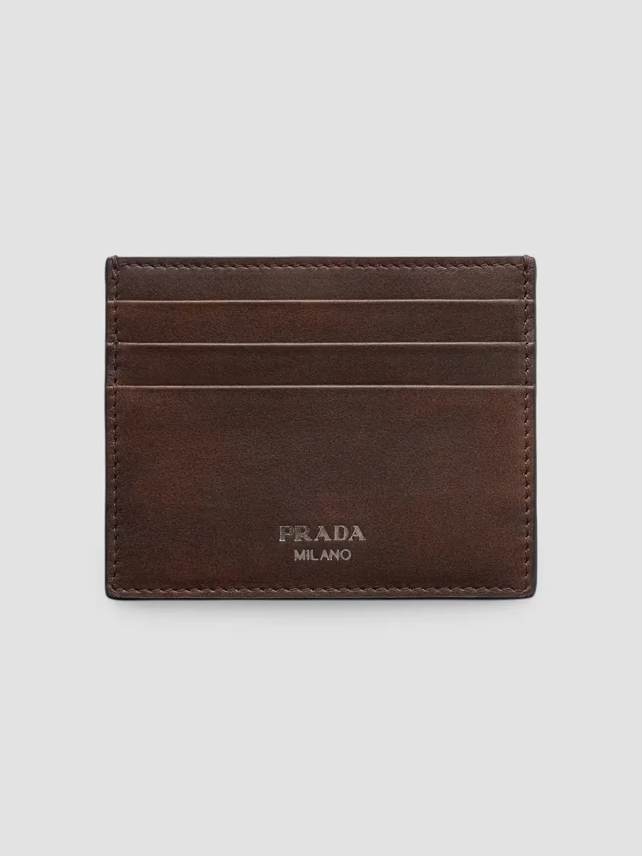 Leather Card Holder by Prada