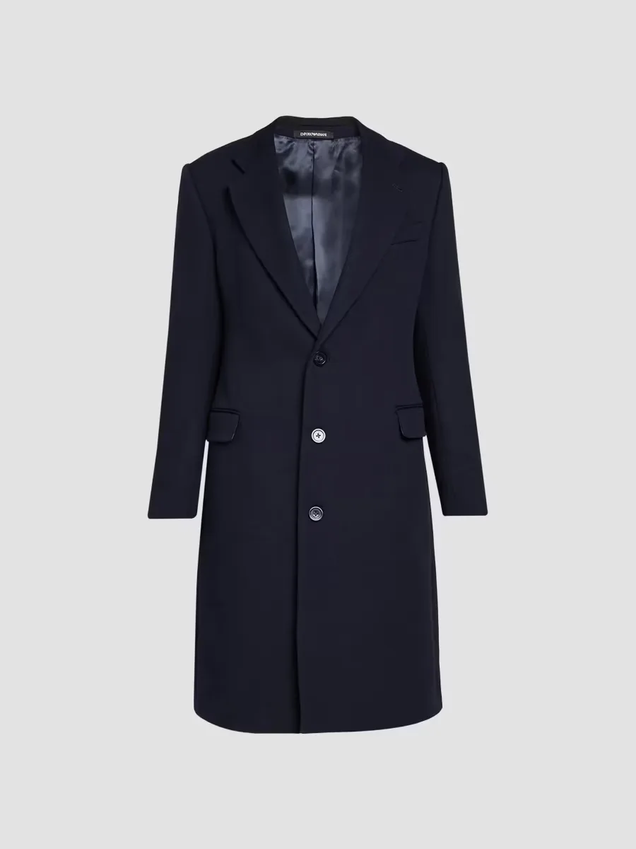 Emporio Armani Wool Twill Topcoat by Armani
