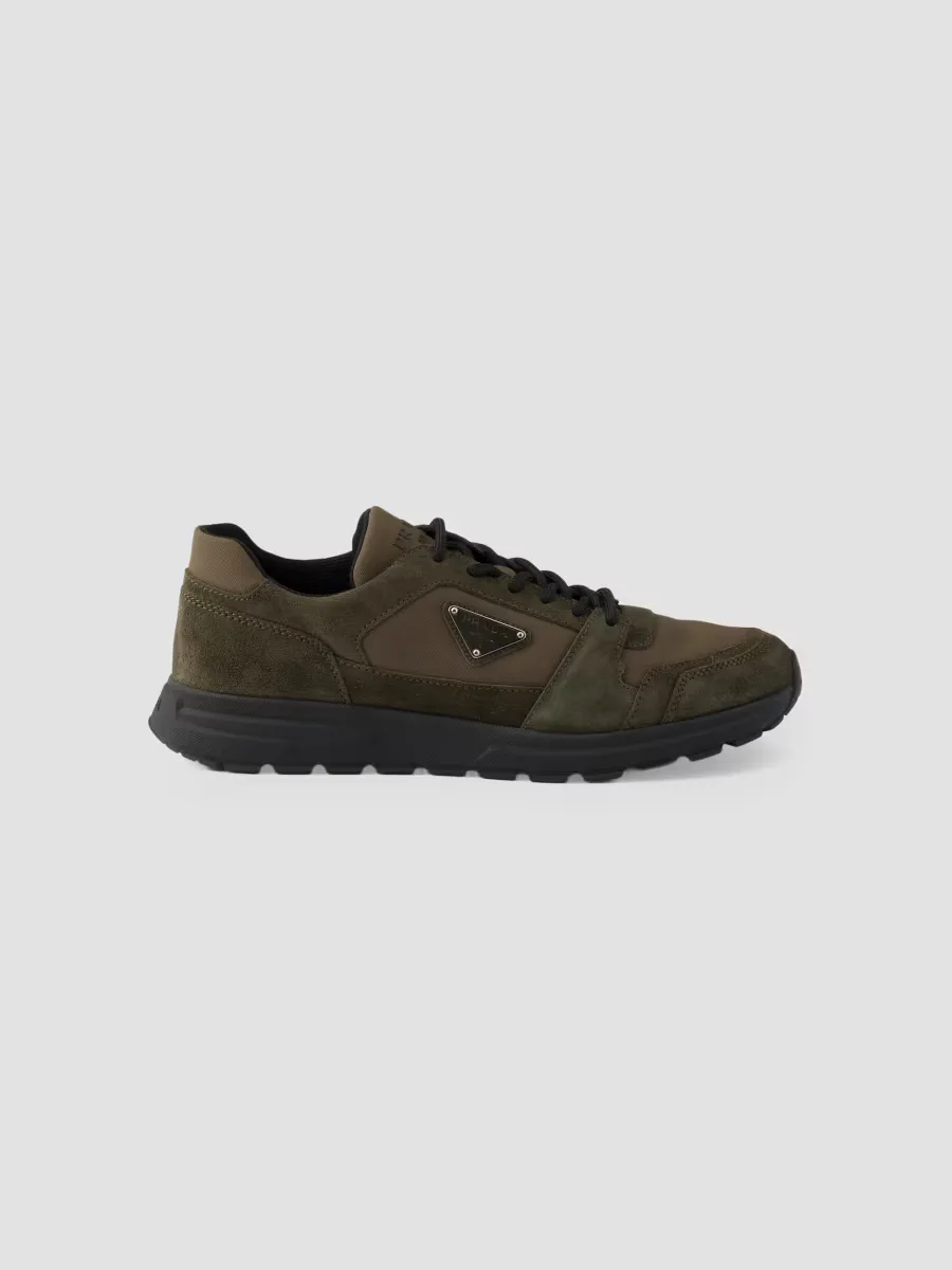 Prax Suede and Re-Nylon Sneakers by Prada