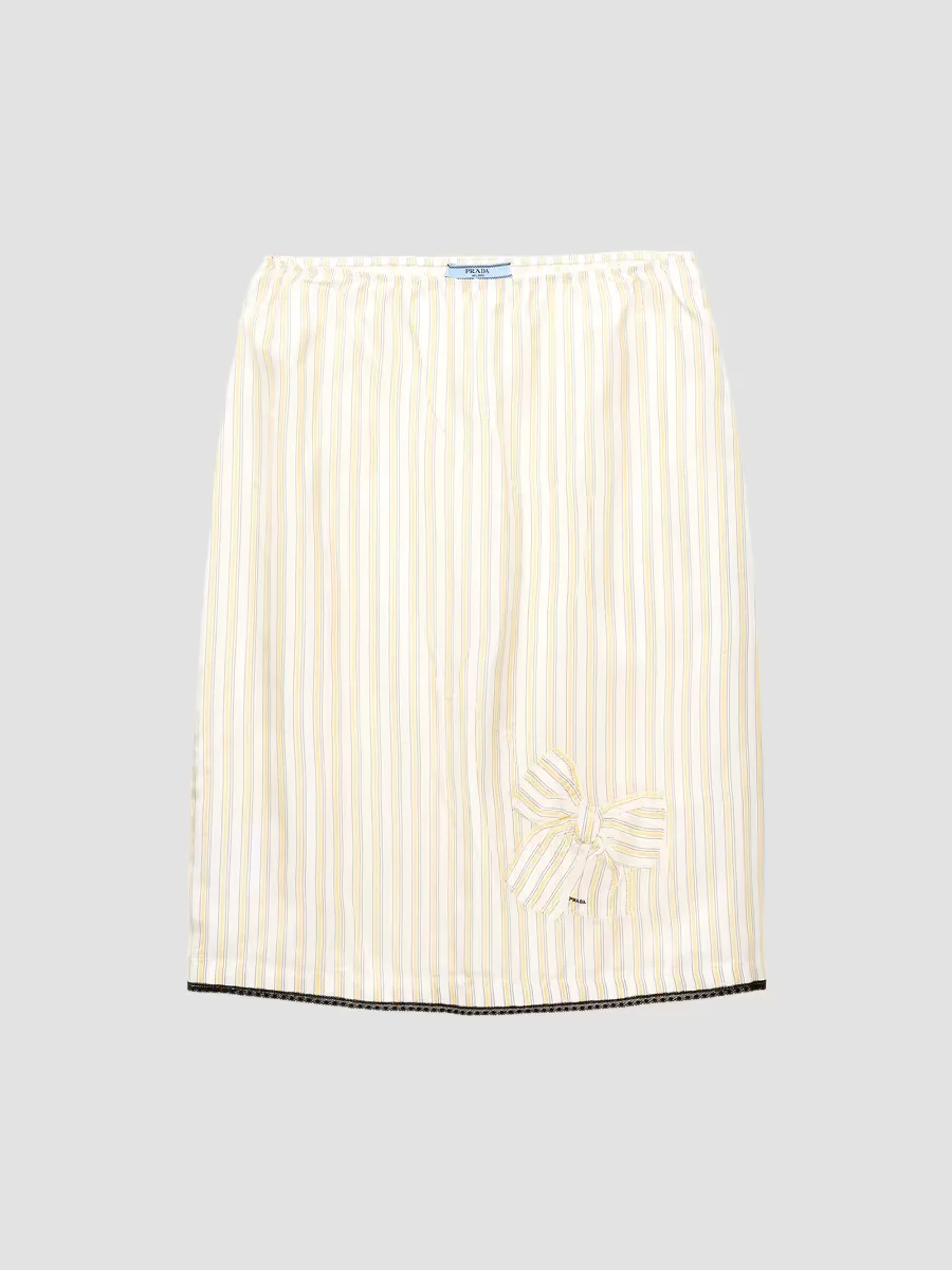 Striped Skirt with Applique by Prada